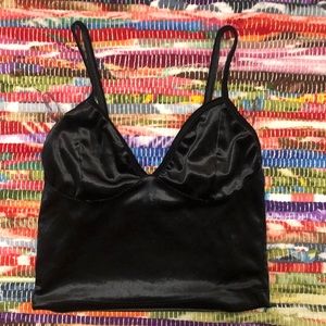 S/SX velvet black tank/crop top